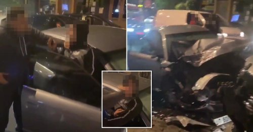 Driver slaps man’s face and demands money after shocking crash