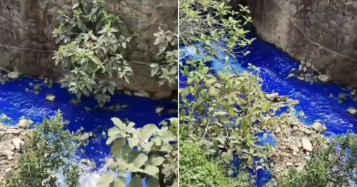 River suddenly turns blue and no one knows why