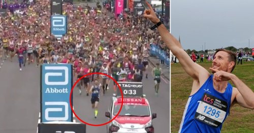 Man who sprinted to front of London Marathon says it’s his ‘dream come true’