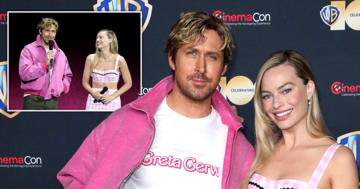 Ryan Gosling Hits Cinemacon In Full Ken Doll Mode While Margot Robbie Shows Up Barbie In Pink 8406