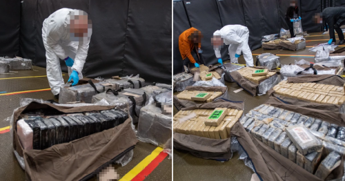 Nearly a tonne of cocaine worth £78,000,000 found hidden in warehouse