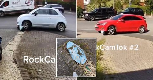 Man puts boulder on his drive to stop drivers cutting corner – and causes chaos