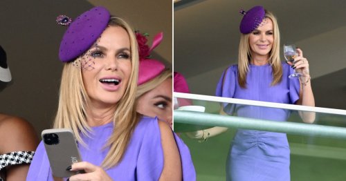 Amanda Holden Stuns Fans In Glorious Purple Dress And Hat As She Quaffs ...