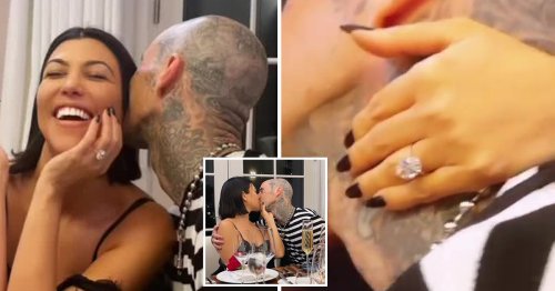 Kourtney Kardashian and Travis Barker engaged after romantic beach proposal: ‘Kravis forever’