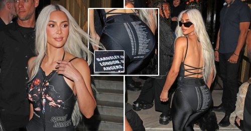 Kim Kardashian steps out with Barnsley on her bum and there’s a very wholesome hidden reason behind it