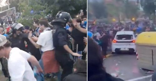 Dozens of Espanyol fans hurt after car driven into crowd before Barcelona match