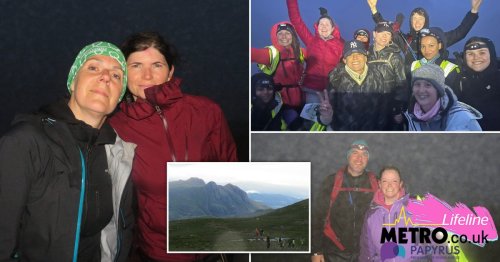 Bereaved families and Metro staff brave the elements to climb England’s highest mountain for suicide prevention charity