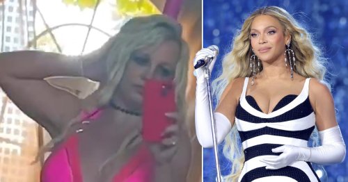 Britney Spears is a stone-cold goddess as she pole dances to Beyoncé