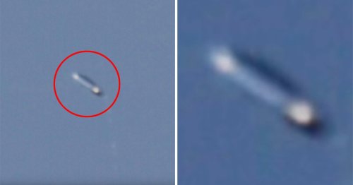 Mystery over ‘pill-shaped’ UFO spotted ‘pulsing’ in broad daylight