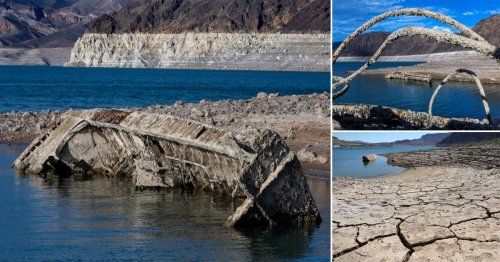 Sunken WWII shipwreck rises from the depths as savage drought lowers water levels