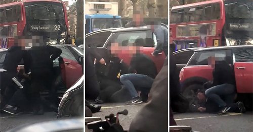 ‘Burglar’ dragged out of crashed car after police chase moments from Ritz Hotel in London