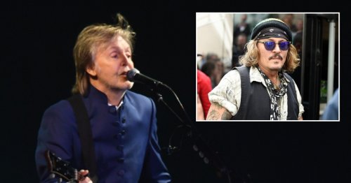 Paul McCartney plays Johnny Depp video at Glastonbury during headliner’s set on Pyramid Stage