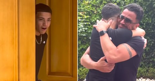 Peter Andre tears up as he gifts son Junior a moped for his 16th birthday
