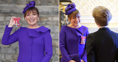 Lorraine Kelly all smiles as she’s honoured with CBE by Princess Anne for broadcasting career and charity work