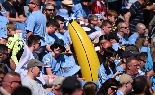 Why do Manchester City fans have inflatable bananas?