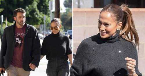 Jennifer Lopez and Ben Affleck hold hands in sweet PDA pics as they head to music studio in LA