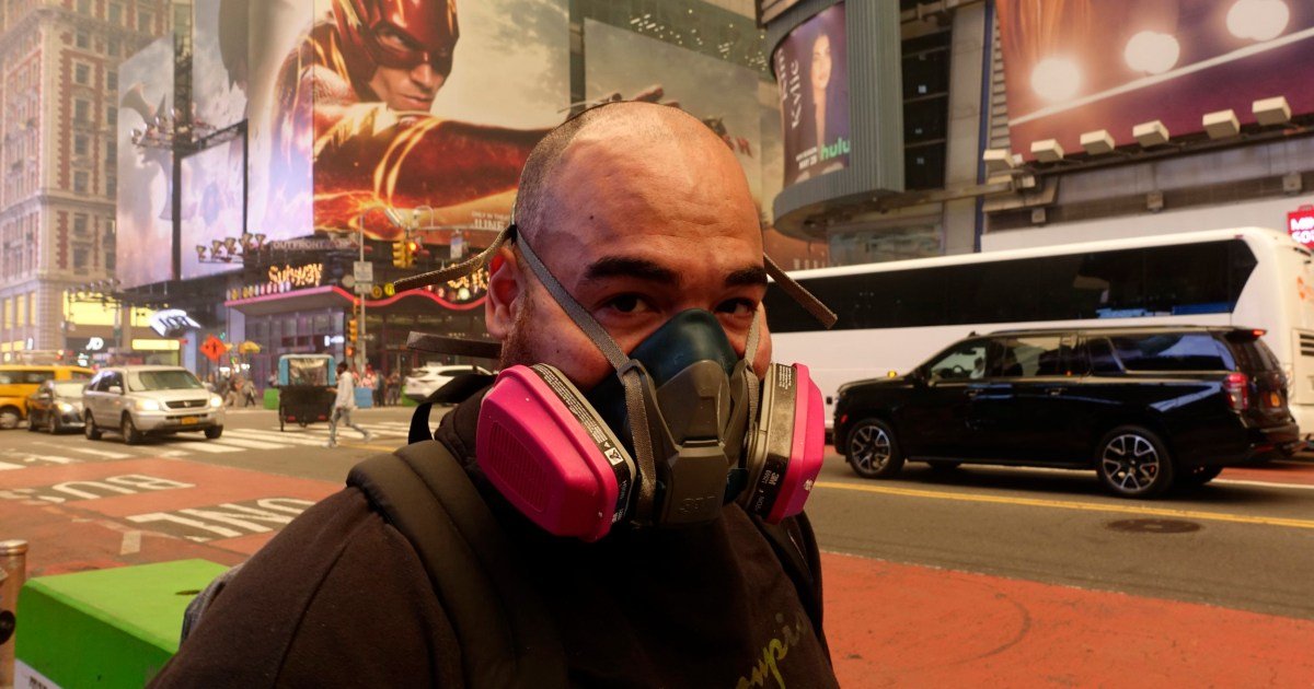 People in New York warned to stay indoors and wear a mask over wildfire smoke