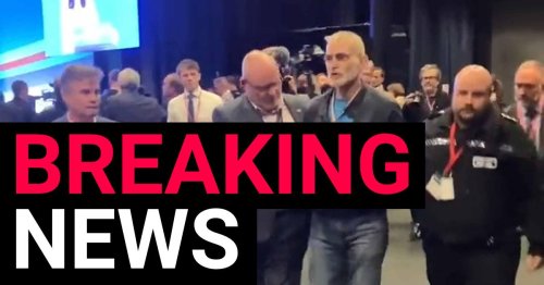World’s quietest heckler escorted out of Tory conference during Braverman speech