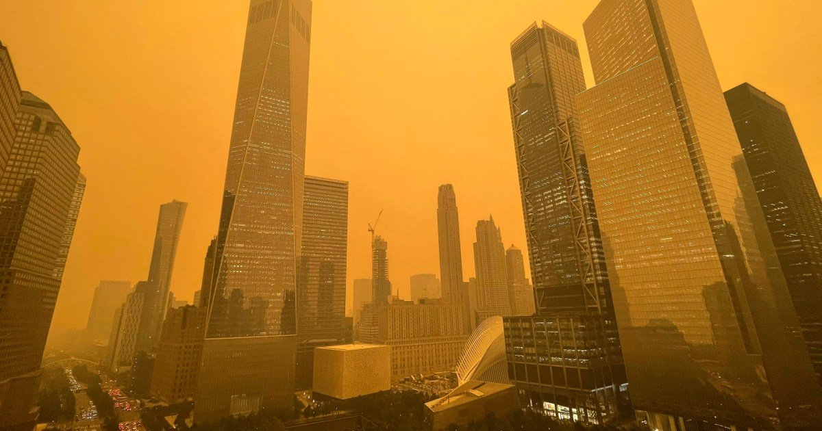 Why is New York orange? Wildfires and smog explained