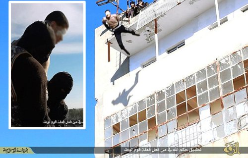 Isis throws yet another gay man to his death