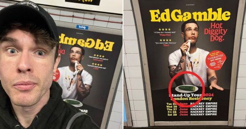 Ed Gamble’s tour poster banned over a hot dog now has a bizarre replacement