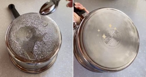 Mum reveals cleaning trick for removing stubborn stains on saucepans