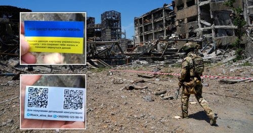 Ukrainians ‘are giving fleeing Russians secret surrender cards’ to help them escape