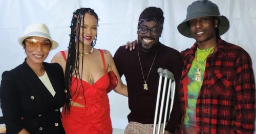 Rihanna and A$AP Rocky match in red as they enjoy night out in Barbados