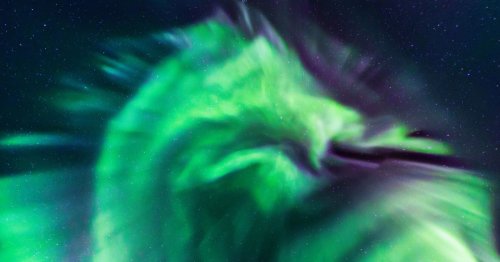 Nasa releases picture of mysterious ‘dragon’ aurora rearing its head in the sky