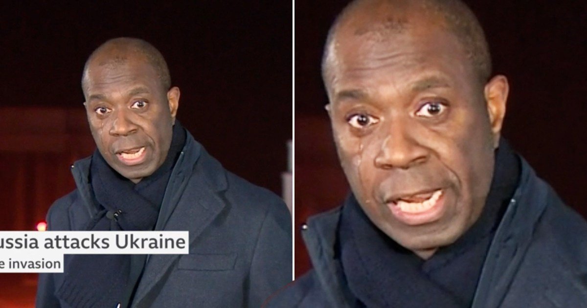 BBC News viewers share support for Clive Myrie as they spot presenter ‘shed tear’ while reporting on Ukraine crisis live from Kyiv