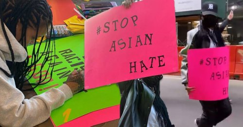 Rihanna surprises Stop Asian Hate marcher who didn’t recognise her as she joined protestors in New York City