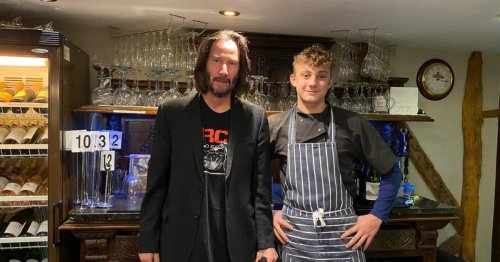 Keanu Reeves leaves pub staff in shock as he makes surprise visit for fish and chips in tiny English town