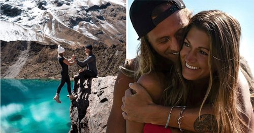 Influencer couple criticised for ‘dangerous’ Instagram picture hanging off a cliff in Peru