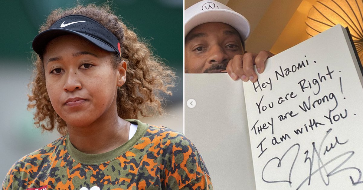 Will Smith shares handwritten note supporting Naomi Osaka after French Open withdrawal: ‘I am with you’