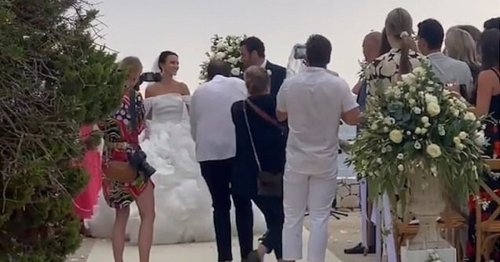 Made In Chelsea’s Lucy Watson shares glimpse of extravagant wedding dress as she marries James Dunmore in Greece