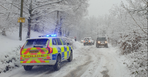 Three weather warnings issued after heavy snow ‘turns UK into the Alps’