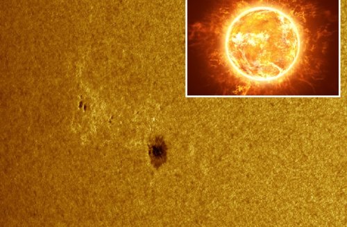 Sunspot the size of Mars turning towards Earth and that could be bad