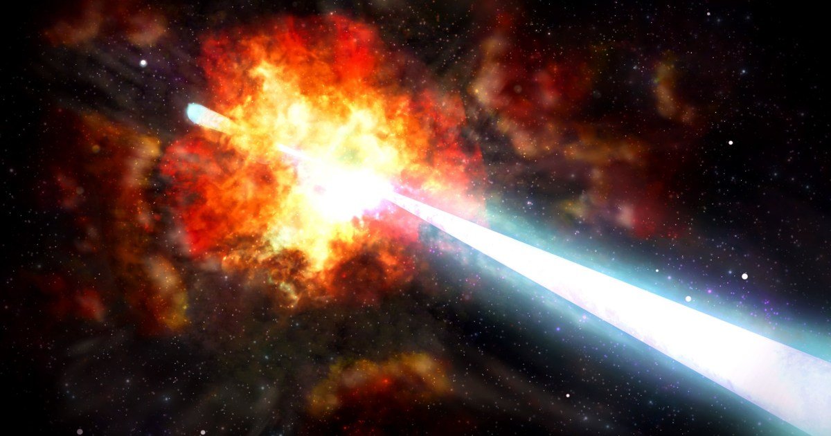 A beam of radiation from an explosion 2,000,000,000 light years away ‘blinded’ space instruments