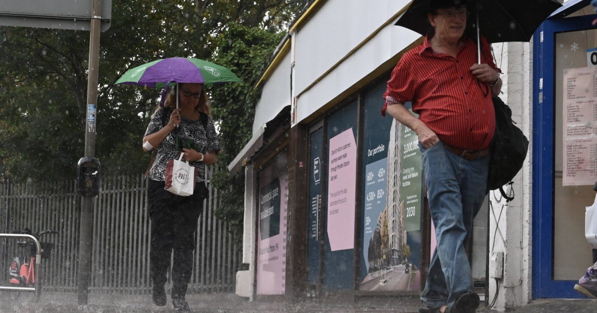 Summer heatwaves end with weather warning for ‘intense’ thunderstorms