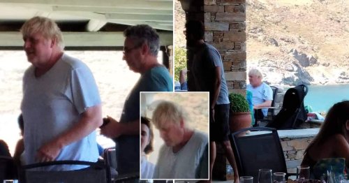 Boris Johnson lounges at Greek restaurant while removal team clear out No 10