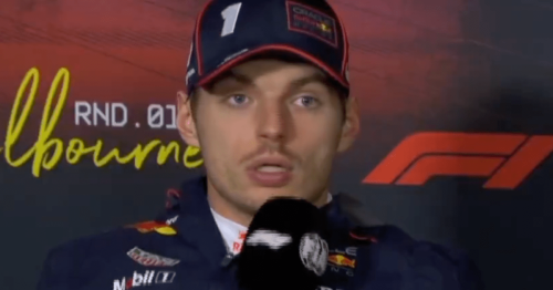 Max Verstappen’s awkward response to George Russell question after Lando Norris wins Australian GP