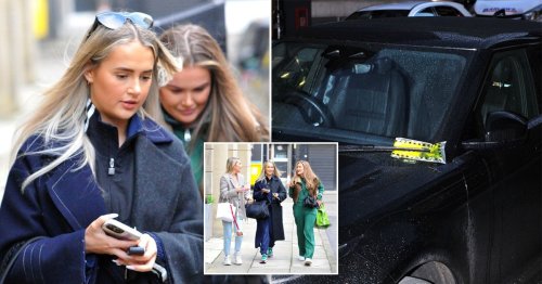 Molly Mae Hague doesn’t let a parking ticket on her Range Rover get her down on girls’ day out