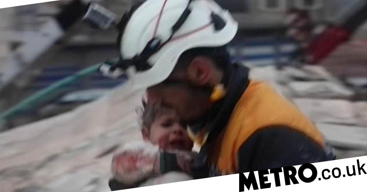 Video: Moment toddler is pulled out alive from the rubble after earthquake hits Syria