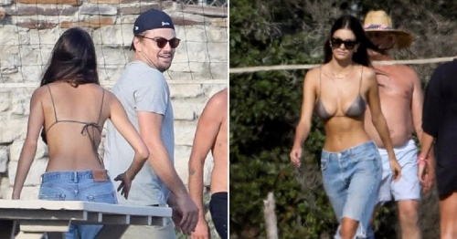 Leonardo DiCaprio and girlfriend Camila Morrone get competitive with beach volleyball game