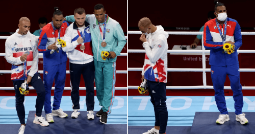 Team GB boxer Ben Whittaker slammed for refusing to wear silver medal and sulking on podium