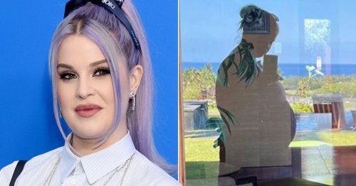 Pregnant Kelly Osbourne unveils baby bump in rare snap as she prepares to welcome first child with boyfriend Sid Wilson