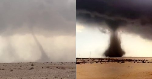 Rare tornado and hail hits Qatar days before England take on France