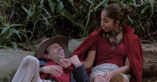 I’m A Celebrity Australia stars look on in shock as Joey Essex and Maria Thattil hook up in jungle bed