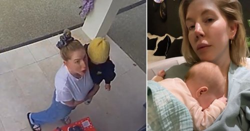 Katherine Ryan panics but keeps her cool after locking herself out of house with baby inside