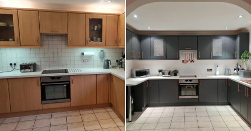 Savvy mum shares how she transformed her old-fashioned kitchen for £350 – after being quoted £8,000